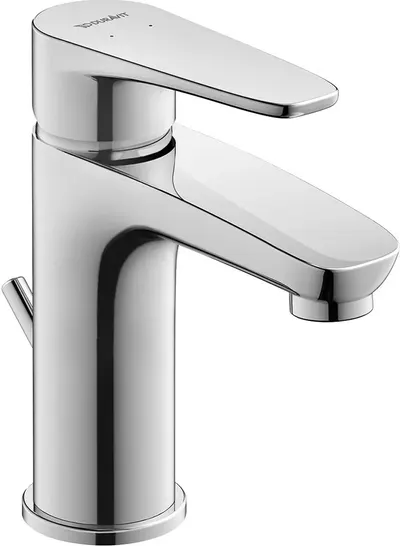 Baterie lavoar Duravit B.1 B11010001010, marime M, cartus ceramic, monocomanda, 155 mm, ventil, Crom lucios