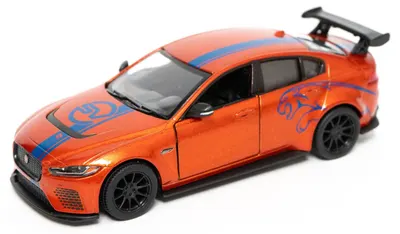Mașinuță metalică Kinsmart - Jaguar XE SV Project 8 2018, 1:36, portocaliu