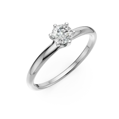 Inel de logodna din platina cu un diamant solitaire de 0.4ct