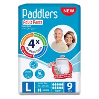 Scutece Incontinenta Adulti Paddlers, Tip Chilot, Marimea L, 9 Bucati