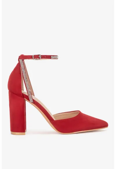 Pantofi dama 5905588728405 - Textil - Rosu - Rosu