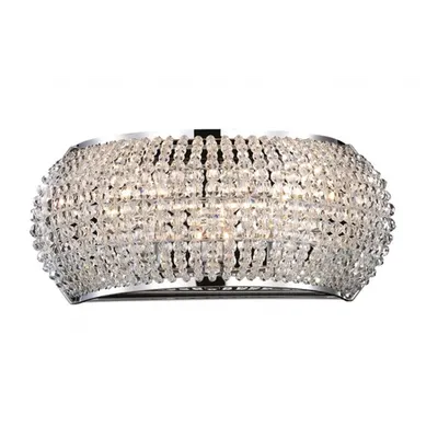 Aplica cu perle din cristal 3x40W Crom