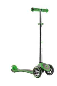 Trotinetă-tricicletă Globber My Free cu inaltime reglabila - Gri inchis si verde neon