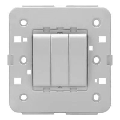 Intrerupator 1P 250V ac - 16AX - Standard englez - 16 AX - 3 modulS - TITANIUM - CProiector HORUS