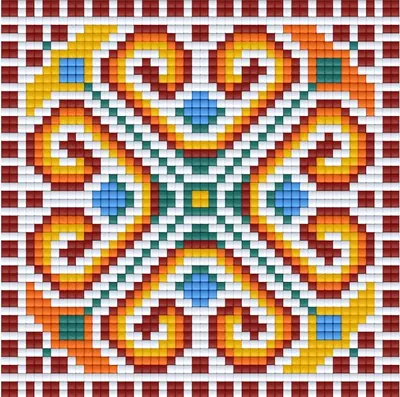 Mozaic cu pixeli Bright Toys - Broderie bulgară, 48 x 48 pixeli, motiv 2