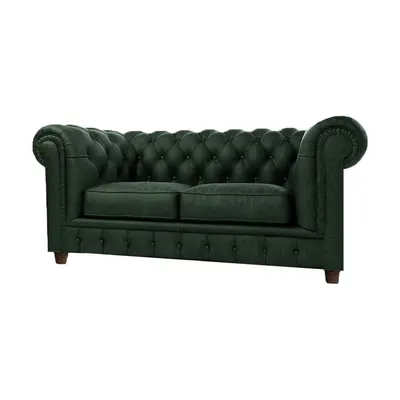 Canapea verde-închis cu tapițerie din catifea 184 cm Cambridge – Ropez