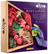 Set creativ cu plastilină Okto - Decorare cu suculente, pasiune