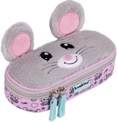 Penar școlar oval Bambino Premium Mouse - Cu 1 fermoar