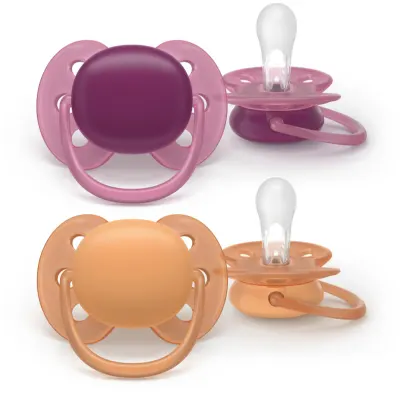 Philips Avent Ultrasoft SCF093/03 18+m suzetă Girl 2 buc