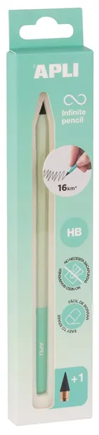 Creion infinit Apli Nordik - Cu vârf de rezervă și capac, verde deschis
