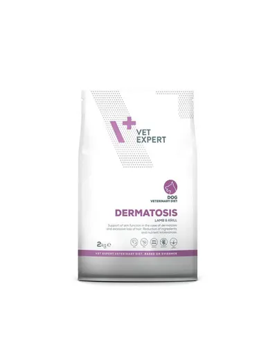 VET EXPERT Veterinary Diet Dog Dermatosis Lamb and Krill 2 kg dieta caini cu dermatoza