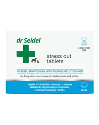 Pastile calmante câini și pisici DR SEIDEL Stress Out 30 tab. reduc stresul fără sedare