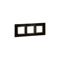 Placa Arteor - French/German standard - patrat - 3 x 2 module - mirror negru