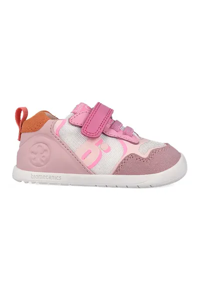 Pantofi sport textili pentru primii pasi - Roz pastel/Albastru deschis/Roz prafuit