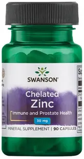 Chelated Zinc, 30 mg, 90 capsule, Swanson