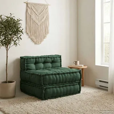 vidaXL Unitatea de sofa modulară verde 70x70x54 țesătură