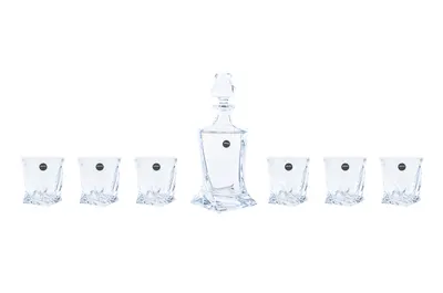 Set whisky QUADRO, sticla si 6 pahare