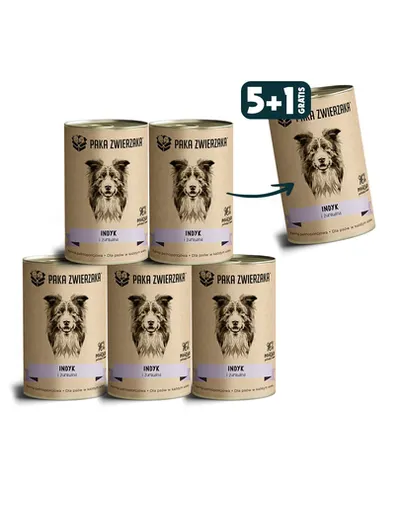 PAKA ZWIERZAKA Hrana umeda pentru caini adulti, cu merisoare si curcan 6 x 400 g