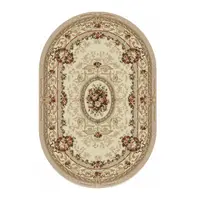 Covor Oval, 60 x 110 cm, Crem, Lotos 568/100