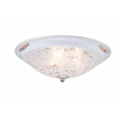 Corp de iluminat pentru tavan Diametrik - H(min) 140mm, H(max) 140mm, ⌀ 450mm , White, 3 X E27 (40W), Metal, Glass and Metal, IP20, 2.5kg