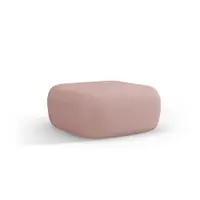 Puf roz deschis cu tapițerie din țesătură bouclé Jenny – Micadoni