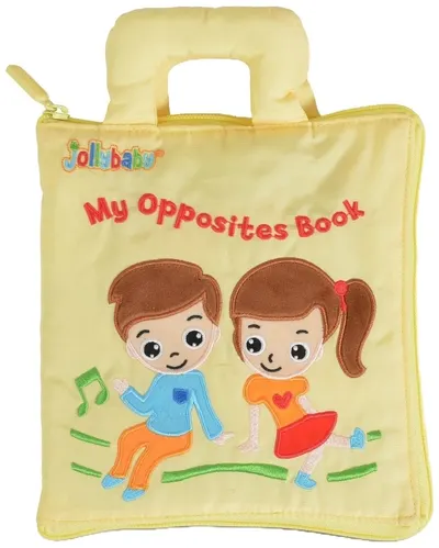 Geantă tip carte moale Jollybaby - My Opposites Book