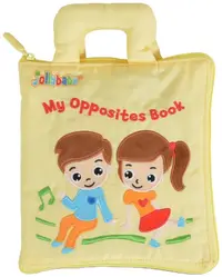 Geantă tip carte moale Jollybaby - My Opposites Book
