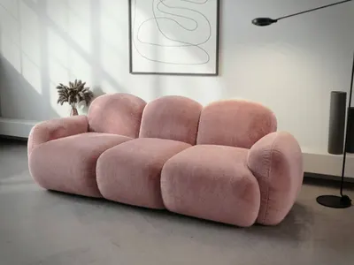 Canapea bubble Zenvia plusata roze