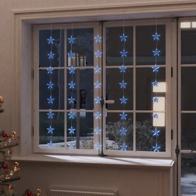 vidaXL Instalație lumini tip perdea stele 200 LED albastru 8 funcții