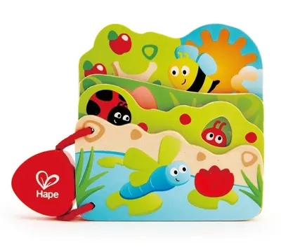 Carte din lemn Hape - Insecte