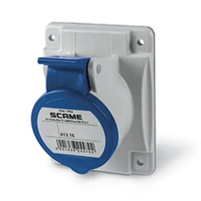 Priza incastratan16A 3P+E 9h 200-250V 50Hz 60Hz 70X87MM terminal cu surub With SAFE-IN device