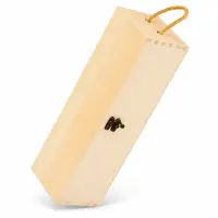 Cutie din lemn pentru sticlă de vin cu mâner - Default Title