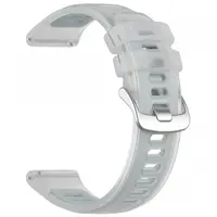 Curea Techsuit W084 pentru Samsung Galaxy Watch / Huawei Watch Series, 22mm, Alba