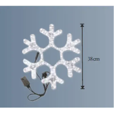 Fulg Zapada cu Leduri Albe 38cm cu Programator