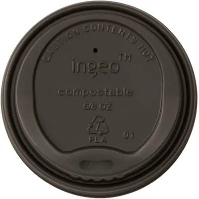 Capace Biodegradabile, Compostabile, Negre, Diametru 80 mm, 100 buc