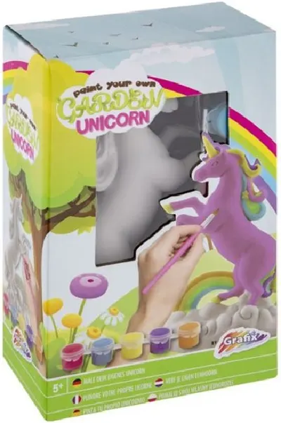 Set creativ Grafix - Desenează-ți propriul unicorn de grădină, 19 cm