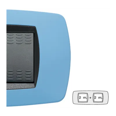 Placa ornament technopolimer, 2+2 module, albastru deschis