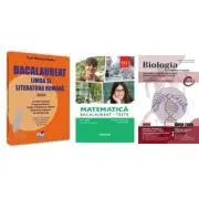 Pachet Bacalaureat 2026. Limba si literatura romana, Matematica M2 Profil Stiinte ale naturii si Biologia pe intelesul tuturor clasele 11-12