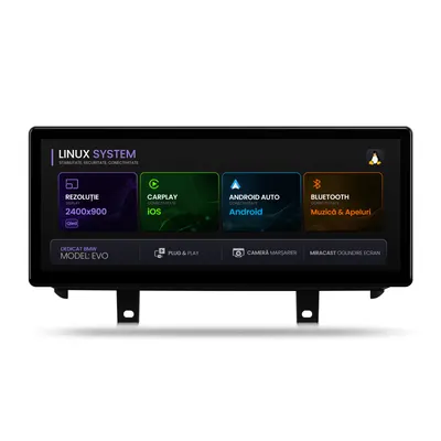 Navigatie BMW X6 F16 (2017-2019), Linux OS OEM, Varianta EVO, CarPlay Android Auto Wireless, MirrorLink, Camera AHD, 12.3 Inch
