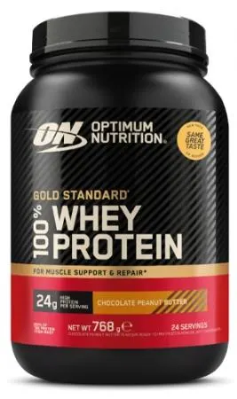 Gold Standard 100% Whey, ciocolată cu unt de arahide, 768 g, Optimum Nutrition