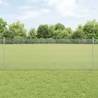 vidaXL Gard din plasă sudată cu stâlpi 10 x 0,8 m Oțel Galvanizat