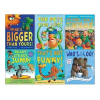Jeanne Willis and Thomas Taylor 6 Books Collection Set (Mine's Bigger than Yours, The Pets You Get, I'm Sure I Saw a Dinosaur, Ready Steady Jump, That's Not Funny, Who's in the Loo?)