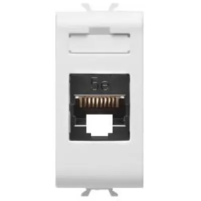 Priza date RJ45 CAT5E FTP 1M Gewiss Chorus GW10422, alb