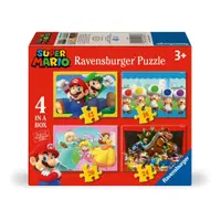 Puzzle 4 x 12,16,20,24 piese Ravensburger Super Mario