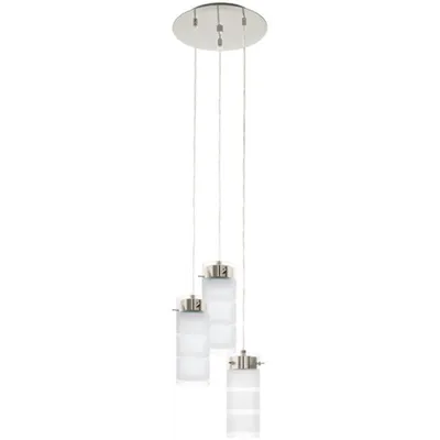 Lampa suspendata Olvero,3x7w,nichel,rotunda