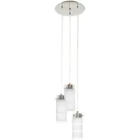 Lampa suspendata Olvero,3x7w,nichel,rotunda