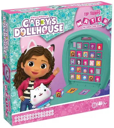 Joc cu cărți și cuburi Top Trumps Match - Gabby's Dollhouse