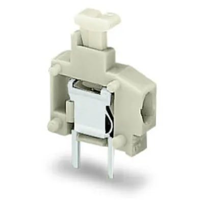 Stackable PCB terminal block; push-button; 1.5 mm²; Pin spacing 3.96 mm; 1-pole; Push-in CAGE CLAMP®; 1,50 mm²; light gray