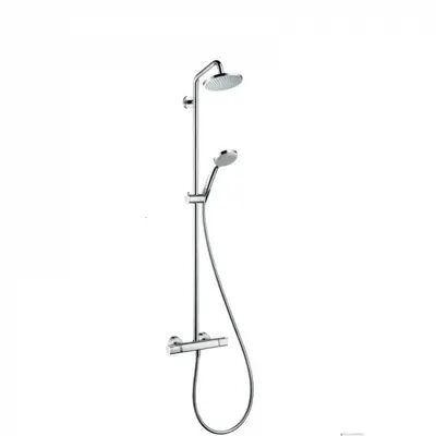 Sistem de dus Hansgrohe Croma 160, termostat, anti-calcar si anti-oparire, crom lucios
