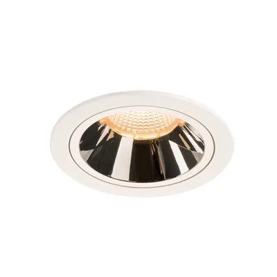 Spot incastrat, NUMINOS L Ceiling lights, white Indoor LED recessed ceiling light white/chrome 2700K 55°
